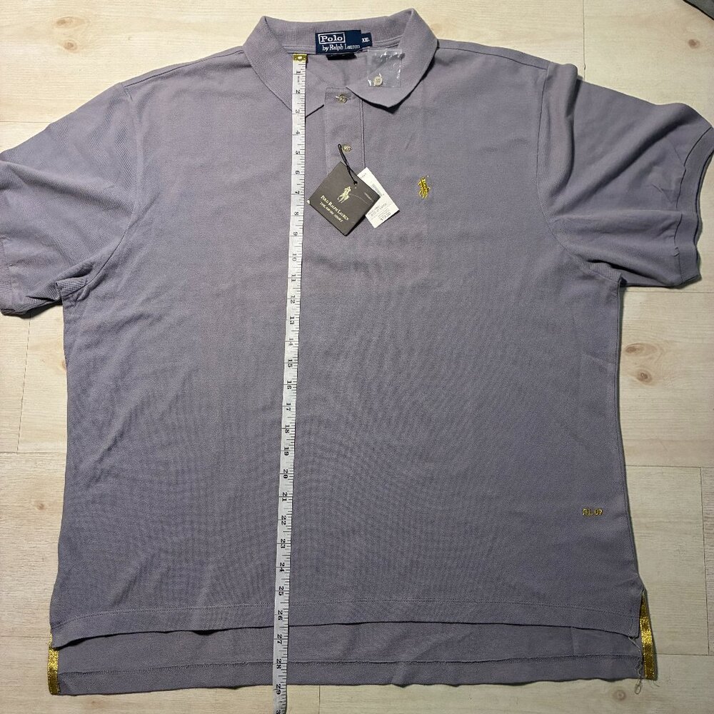 Polo by Ralph Lauren Men's Pima Cotton Gray Polo T-Shirt Size 7 (2XL) (NWT) - Picture 4 of 5